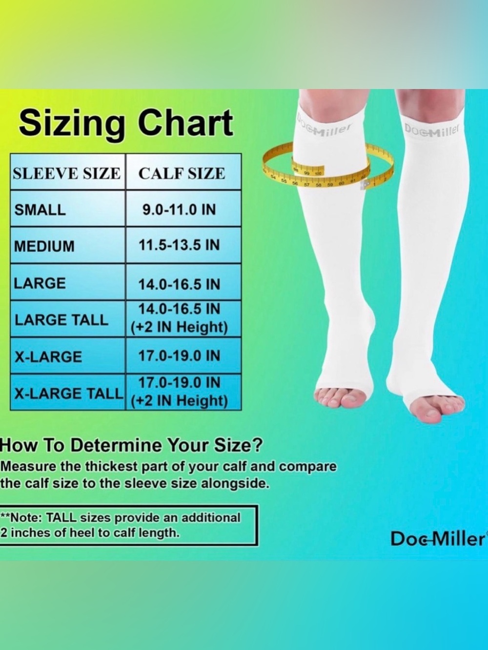 Compression Knee-High Sleeve Socks - White - Unbranded